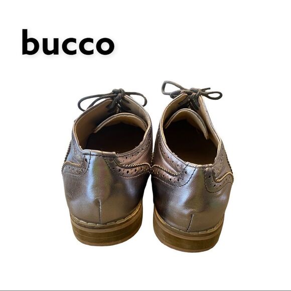 Bucco Women's "Oxel" Metallic Tie Oxford Loafers 8 - Picture 5 of 6